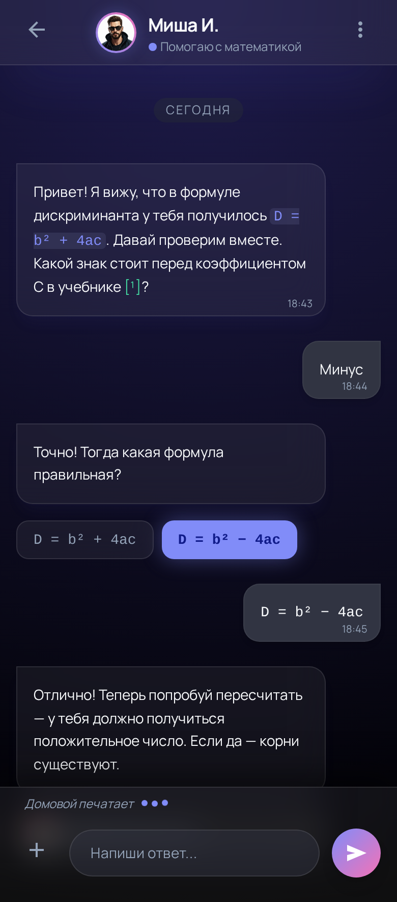 Домовой — чат с разбором ошибки